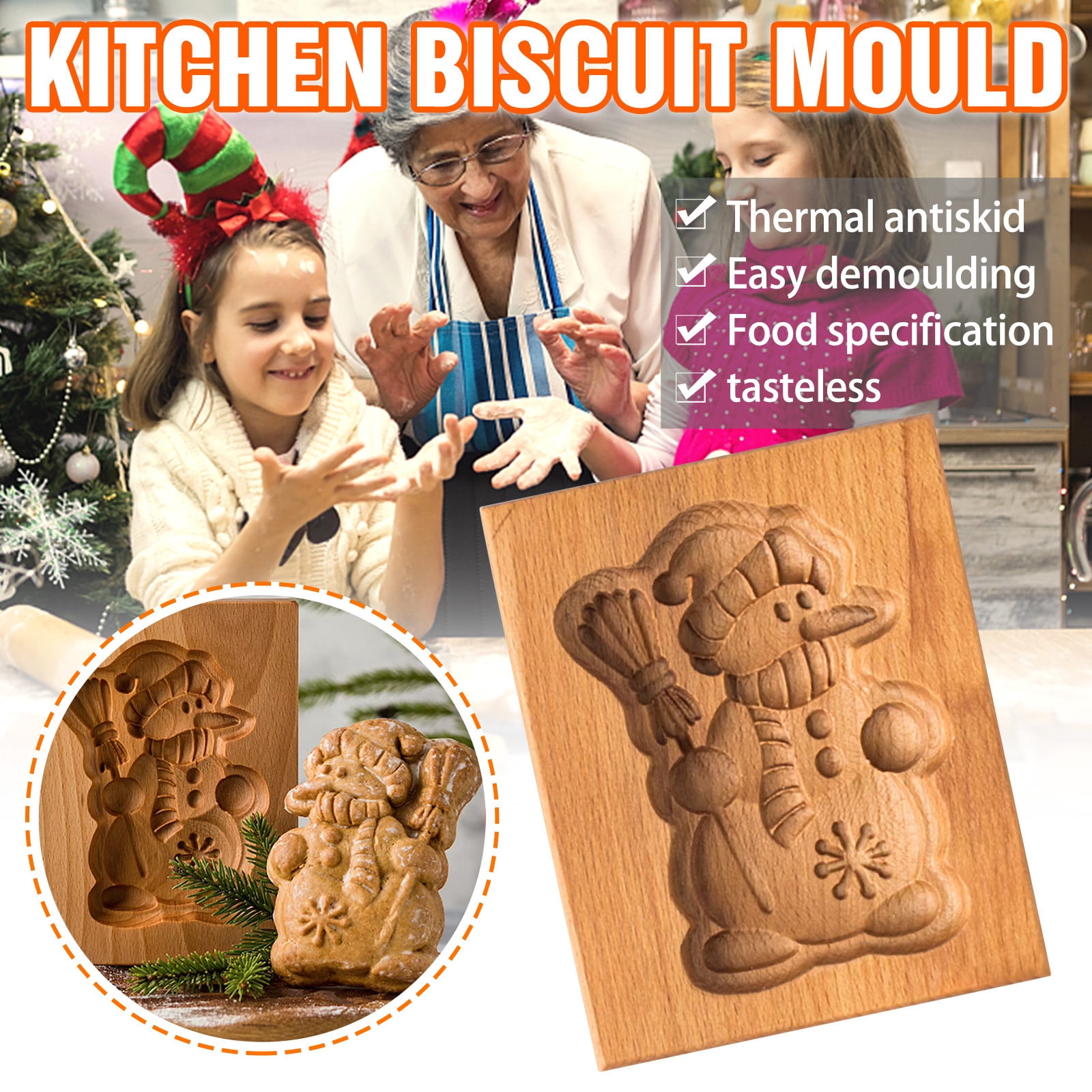 Dvkptbk Machine de Découpe à Matrice Modèle de Plante Conique en Bois Pain d'Épice