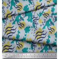 thumbnail image 2 of Soimoi Green polyester Crepe Fabric Leopard & Wild Animal Skin Print Fabric by Yard 52 Inch Wide, 2 of 3