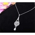 thumbnail image 1 of Chandelier Necklace With Round Pearl Center - Silver, 1 of 1