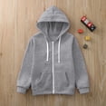 thumbnail image 4 of PMVFHDE Clearance Girls Long Sleeve Sweatshirt Casual Crew Neck Ribbed Tops Loose Fit Pullover,Grey,3-4 Years, 4 of 6