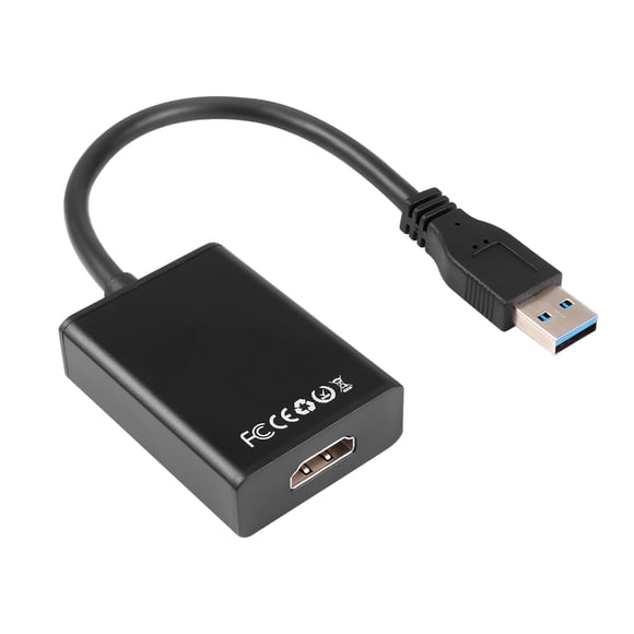 FRCOLOR usb to hdmi USB 3.0 to Video Adapter Full 1080P Converter for Computer Laptop Black,1.97"X1.46"X0.47"