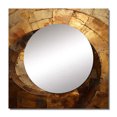 thumbnail image 2 of Designart "Timeless Turn in Gold and Black II" abstract spirals Square Mirror For Wall Decor - Large Gold Square Printed Wall Mirror Art - Square Modern Mirror - Wall Mounted Square Large Mirror, 2 of 5