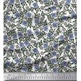 thumbnail image 1 of Soimoi Rayon Fabric Leaves & Floral Block Print Sewing Fabric Yard 56 Inch Wide, 1 of 3