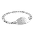 thumbnail image 1 of MedicEngraved Bracelet à Maillons Figaro 7 mm en Acier Inoxydable 316L pour Chirurgie avec Étiquette Médicale Embossée - Gravure Médicale Incluse, 1 of 7