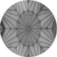thumbnail image 1 of Ahgly Company Tapis d'Intérieur Ronds Transitionnels Gris Gray Lavables à la Machine, 3 Pieds Rond, 1 of 7