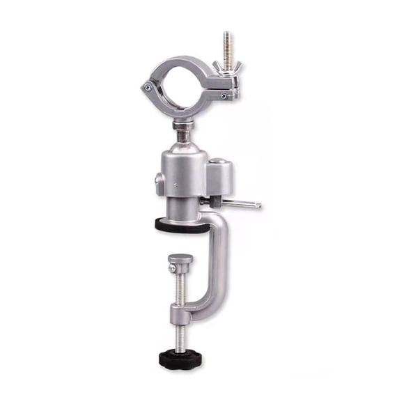 Mini Rotary Drill Vice, Aluminum Alloy Workbench Clamp, Secure Grip + Adjustable Support, Compact Design, for DIY Projects, Precision Drilling, Hand Tool Accessories, Workbench Helper Hzhnb