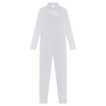 thumbnail image 4 of Choomomo Combinaison de Danse Ballet à Manches Longues avec Strass pour Filles, Blanc 14, 4 of 5