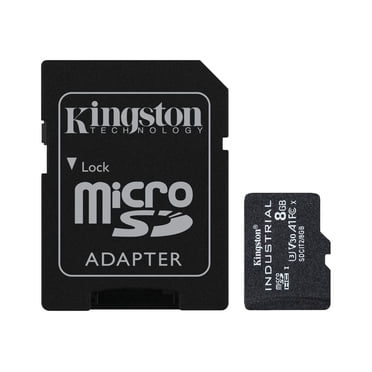 Kingston Industrial - Flash memory card (microSDHC to SD adapter included) - 8 GB - A1 / Video Class V30 / UHS-I U3 / Class10 - microSDHC UHS-I