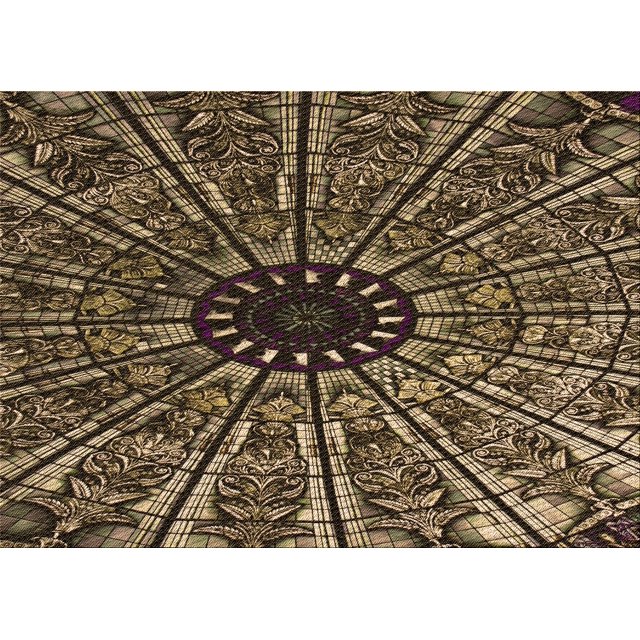 Ahgly Company Tapis d'Intérieur Lavables en Machine pour Rectangles de Transition Peru Brun, 3' x 5'