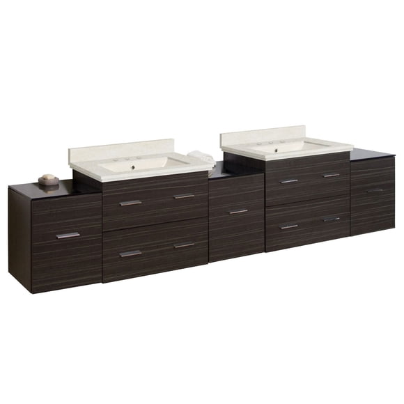 American Imaginations 88.5-in. W Vanity Set Grey AI-19085