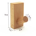 thumbnail image 2 of HLONK 4PCS Solid Wood Wall Hanging Clothes Hook  Clothes Hook  Bamboo and Wood Bathroom Wall Hanging  Decorative Hook  Single Layer Clothes Hanger  Towel Rack, 2 of 11