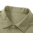 thumbnail image 3 of Chemise à Manches Courtes pour Homme, Haut Décontracté Uni en Polyester, Col Rabattable, Léger pour l'Été et le Printemps, Tenue Quotidienne, 3 of 8
