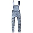thumbnail image 1 of adviicd Men Jeans Mens Ripped Jeans Distressed Destroyed Slim Fit Straight Leg Denim Pant with Holes Light Blue,S, 1 of 3