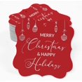thumbnail image 2 of Inkdotpot Pack Of 50 Real Silver Foil Bracket Shape Paper Tags Merry Christmas & Happy Text Favor Hang Tags, 2 of 7