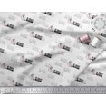 thumbnail image 2 of Soimoi Black polyester Crepe Fabric Be Smart Dont Start Text Decor Fabric Printed Yard 42 Inch Wide, 2 of 2