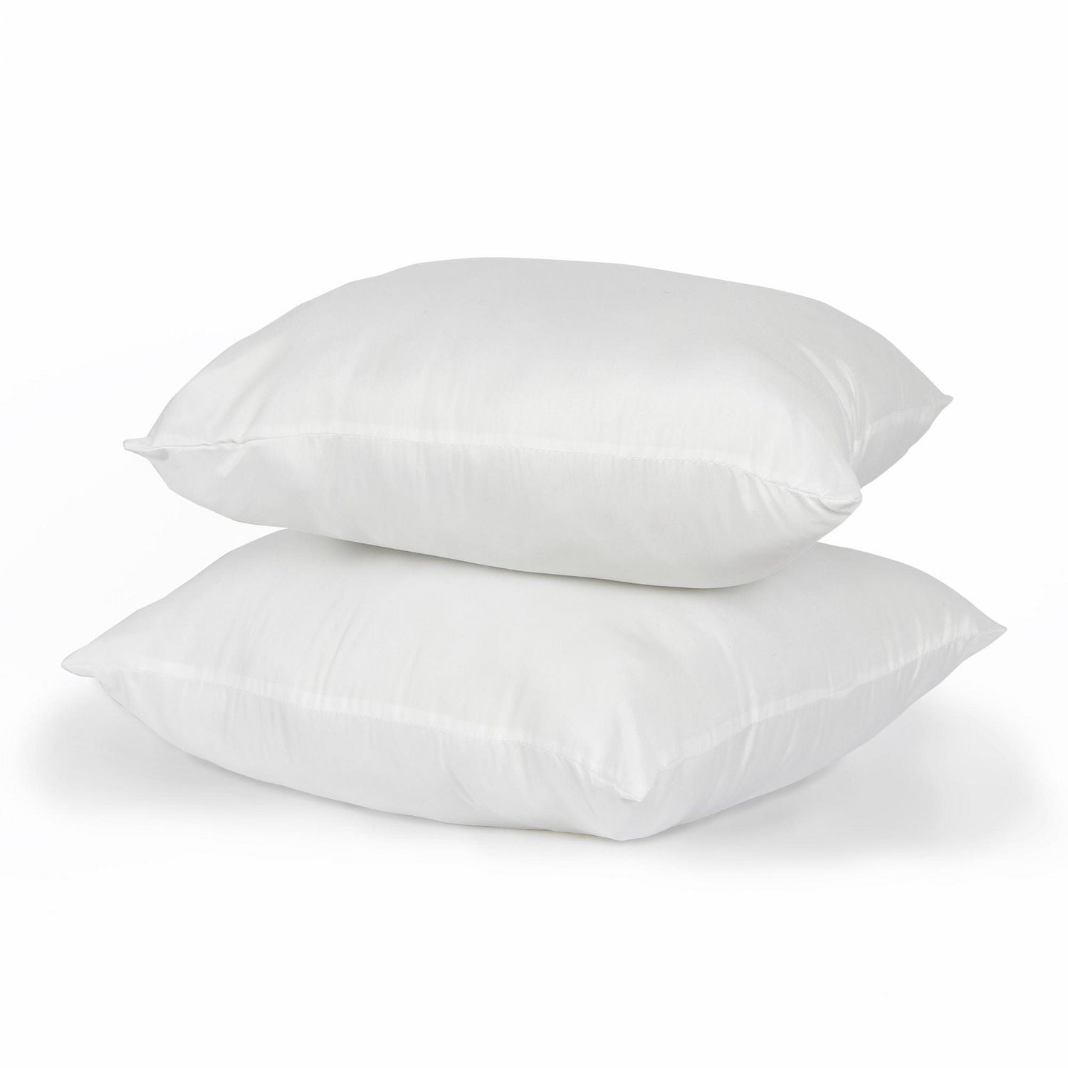 Garnitures de coussin 20 x 20 po (Ensemble de 2, blanches) - Garnitures de coussin décoratives pour canapé, sofa, lit, fauteuil
