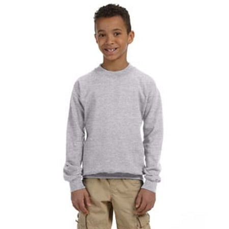 Youth Heavy Blendâ„¢ 13.3 oz./lin. yd., 50/50 Fleece Crew - SPORT GREY - S