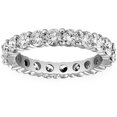 thumbnail image 1 of 2.70 ct Lab Grown Diamond Eternity Womens Wedding Ring 14k White Gold Size 7, 1 of 2