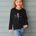 thumbnail image 5 of T-shirts à Manches Longues pour Filles, Col Rond, en Coton, Imprimé Libellule, T-Shirts Décontractés d'Automne et de Printemps, T-Shirts Graphiques Basiques pour Enfants (5 Ans, Noir), 5 of 5