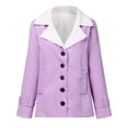 thumbnail image 4 of KIHOUT Spring Winter Warm Coat Women Plus Size Winter Warm Composite Plush Button Lapels Jacket Outwear Coat,Size S-5XL, 4 of 6