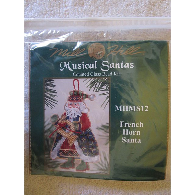 Mill Hill Père Noël Cor Français - Trousse de Point de Croix, Vert