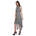 thumbnail image 4 of Moomaya Printed High-Low Style Sleeveless Dress For Women With Halter Neck, 4 of 5