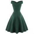 thumbnail image 4 of 2025 Robe de Boîte de Nuit Vintage pour Femmes à Pois, Sans Manches, à une Épaule, Robe de Soirée Vintage à Queue, 4 of 7