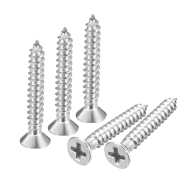 Unique Bargains #4x3/4' Wood Screws, 50 Pack Phillips Self Tapping Screws 304 Stainless Steel