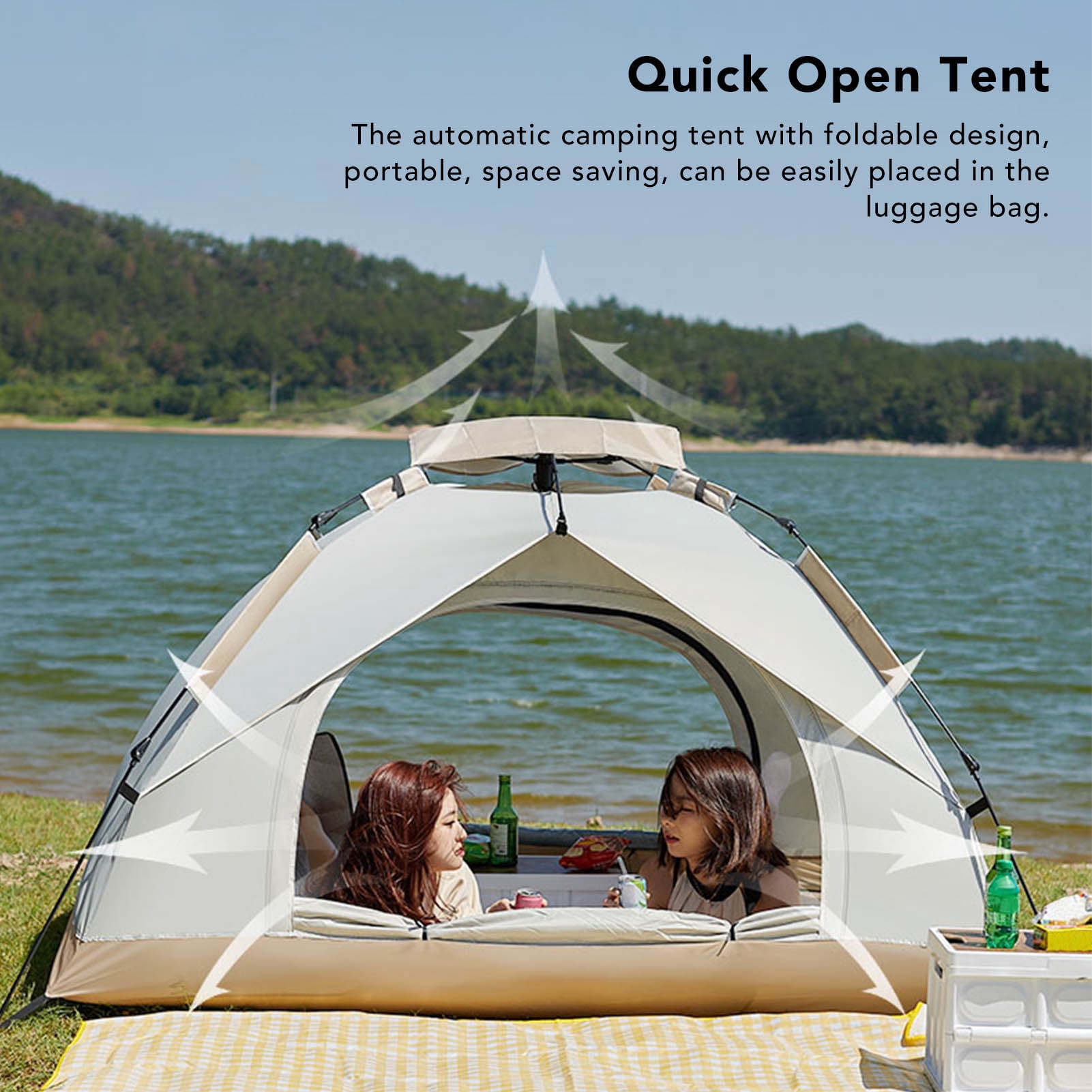 Quick Open Tent,Easy Pop Up Tent Portable Quick Open Tent Instant