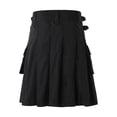 thumbnail image 3 of Jupe Plissée à Carreaux Style Écossais avec Poches Contrastantes pour Homme - Matériau Durable, Tenue Décontractée, 3 of 8