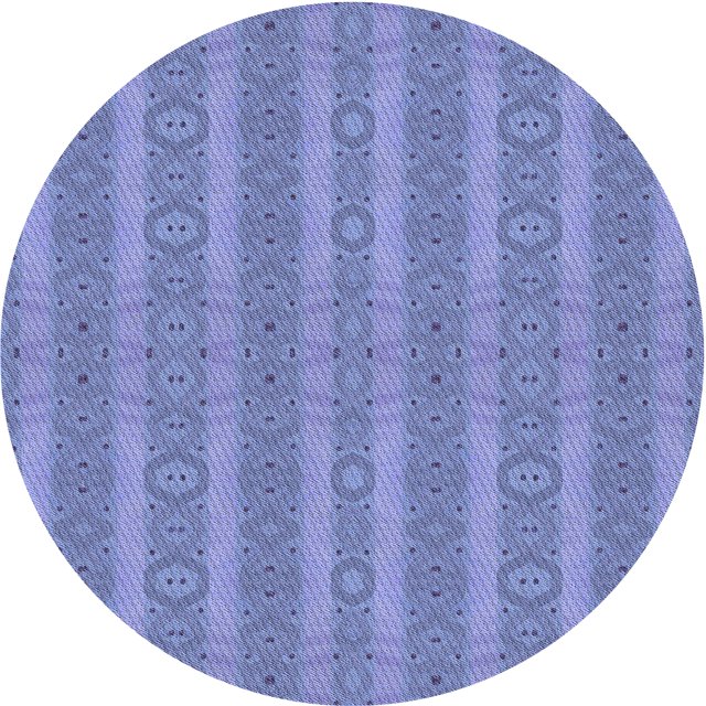 Ahgly Tapis Rond Lavable en Machine Intérieur Transitionnel Bleu Ciel, 7 Pieds Rond