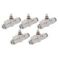thumbnail image 2 of Pneumatic Throttling Valve, No Leakage Pipe Throttle Valve High Pressure Resistant 5PCS Standard Size PVC With Locking Nut For 4mm OD Hose, 2 of 8