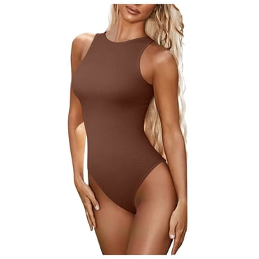 HWRETIE Women's Patchwork One Piece Swimsuit Sexy Casual Beach Bathing Suit