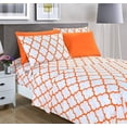 thumbnail image 1 of Mocassi 6-Piece Lightweight Super Soft Easy Care Microfiber Bed Sheet Set with 16" Deep Pockets, Full, Orange, 1 of 2