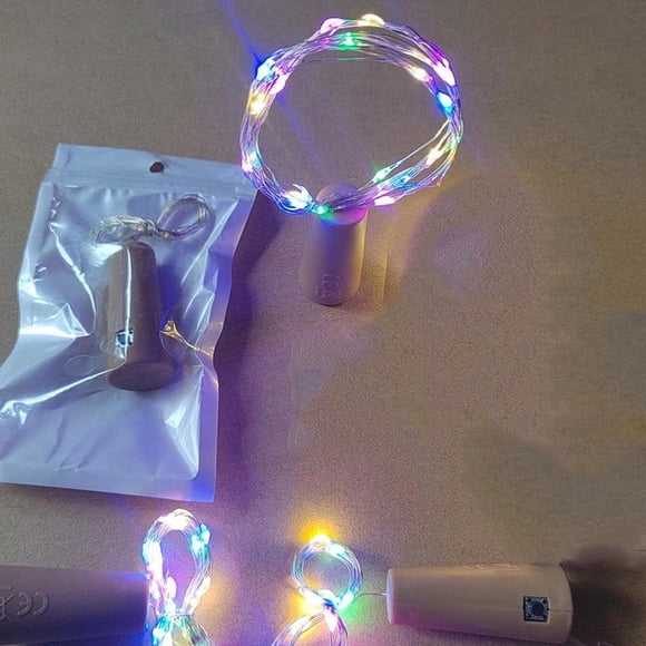 RXIRUCGD Wine Bottle Lights With Cork 10 LEDs Mini String Lights For DIY Jar Halloween Christmas Party Decoration Wedding Listing