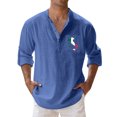 thumbnail image 3 of Shirt Top down Graphic T Shirt Men Mesh Sleeve Shirt Microfiber Tee Shirts for Men Printed Sleeve Long Sleeve Lightweight Shirt Men Mens Short Sleeve Crotch Shirt Button down Romper Button Romper Men', 3 of 3