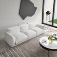 thumbnail image 1 of The Magic Home 3-Seater Modular Floor L-Shaped Chenille Sectional Sofa, Beige, 1 of 12