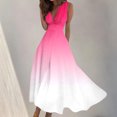 thumbnail image 2 of Yuyuzo Robes de Plage pour Femmes 2025 Décolleté en V Profond Sans Manches Robes Longues de Fête Fluides Boho Vacances Robe Maxi, 2 of 5