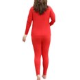thumbnail image 4 of LUXUR Women Solid Color Thermal Underwear Warm Base Layer Long Johns Set Red 2XL, 4 of 4