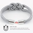 thumbnail image 3 of 2 Pack Strong Magnetic Curtain Tiebacks Upgrade Nordic Simple Style Drape Tie Backs Double Color Weave Rope Knot Decorative Curtain Holdbacks for Home & Office Window Drapery, 3 of 7