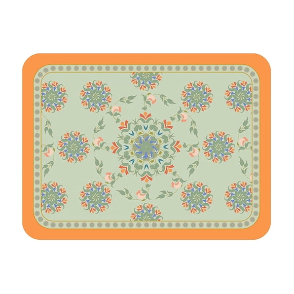 Tapis Isolant en Cuir pour la Maison avec Impression, Tapis-Repas Imperméable, Tapis de Cuisine Occidentale Antidérapant pour Hôtel