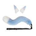 thumbnail image 3 of Ensemble de Cosplay Queue pour Chat Loup avec et Jour Halloween Artisanat et Fin Authentique Grand Application pour Spectacles de Performance et Gris Bleu, 3 of 7