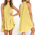 thumbnail image 1 of Robe Irrégulière de Vacances pour Femmes Robe d'Été de Plage Sans Manches pour Dames Robe de Fête, 1 of 8
