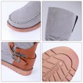 thumbnail image 5 of Bottes pour Femmes à Bout Rond, Mode, Décontractées, avec Boucle de Ceinture, Talon Bas, Bottes Plates, 5 of 5