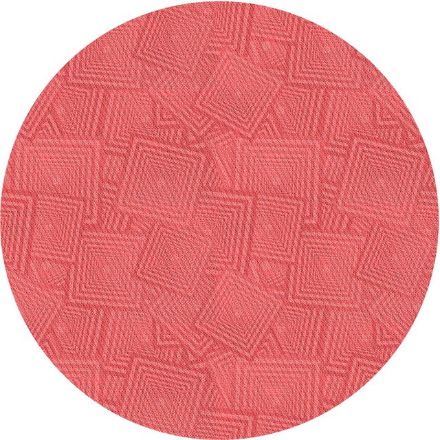 Ahgly Company Tapis d'Intérieur Ronds Transitionnels Rouges Lavables à la Machine, 3 Pieds Rond