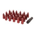 thumbnail image 1 of Alloy Axle 11290 Lug Nut  1/2 Inch-20 Thread Size; Conical Seat; Spline Drive Closed Bullet Shaped End Lug; 2 Inch Overall Length; Spine Drive; With Spline Tool; Powder Coated; Red; Steel; Box Of 23, 1 of 5