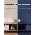 thumbnail image 4 of Wooden Digital Alarm Clock, LED Alarm Clock Non Ticking Digital Clock with Date, Temperature Display, Snooze Function, Battery Powered, 4 of 6