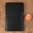 thumbnail image 3 of Carnet de Voyage en Cuir PU Classique Journal Personnalisé Bloc-Notes Rechargeable (Noir), 3 of 7