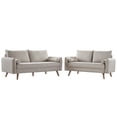 thumbnail image 1 of Modway Revive 2-Piece Fabric Upholstered Sofa and Loveseat Set in Beige, 1 of 9