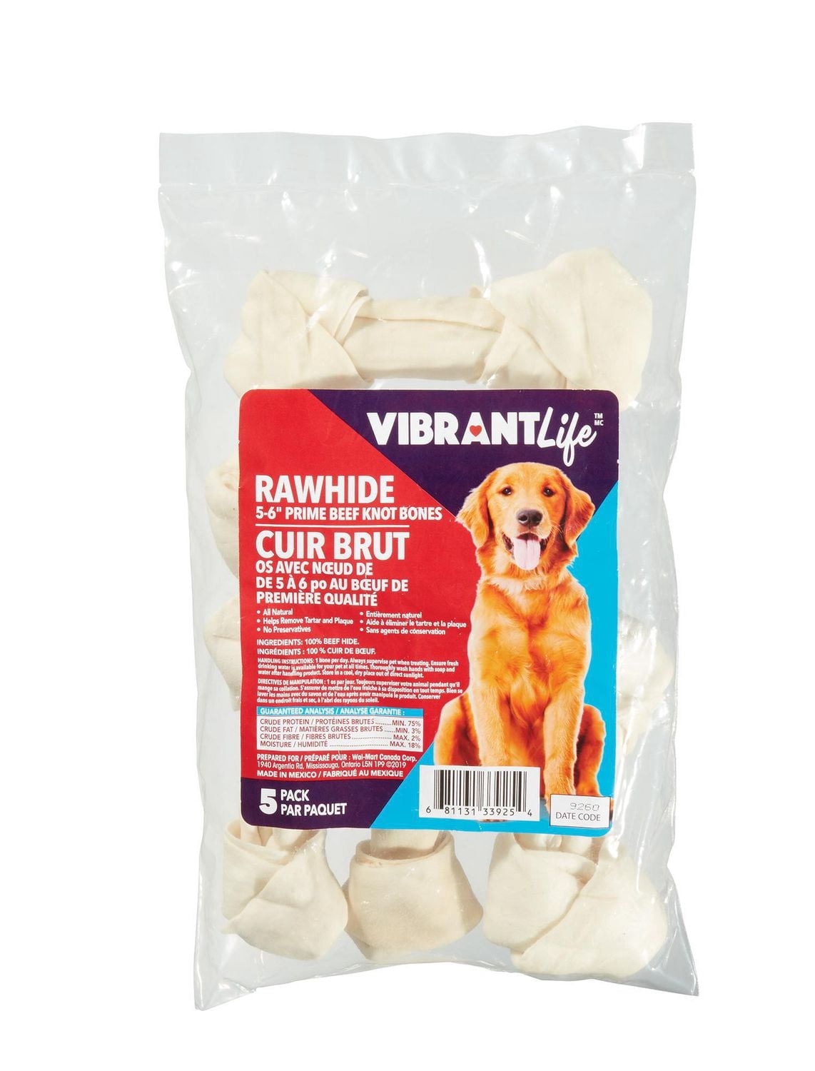 Vibrant Life Rawhide Knot Bone Small